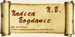 Nadica Bogdanić vizit kartica
